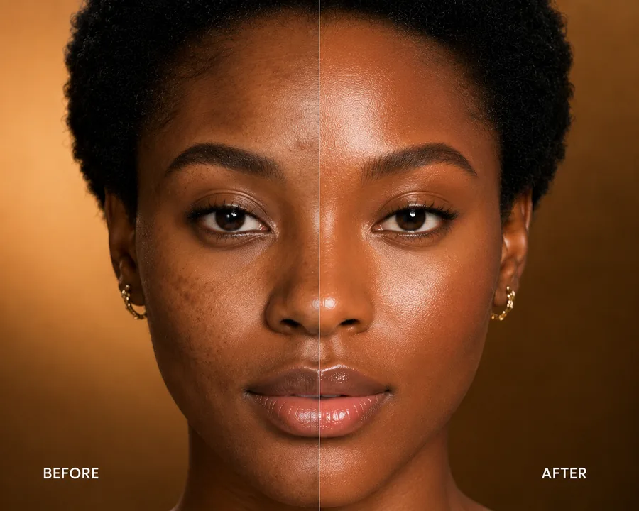 Peau avant et apres MEIDIAN Skin Tint